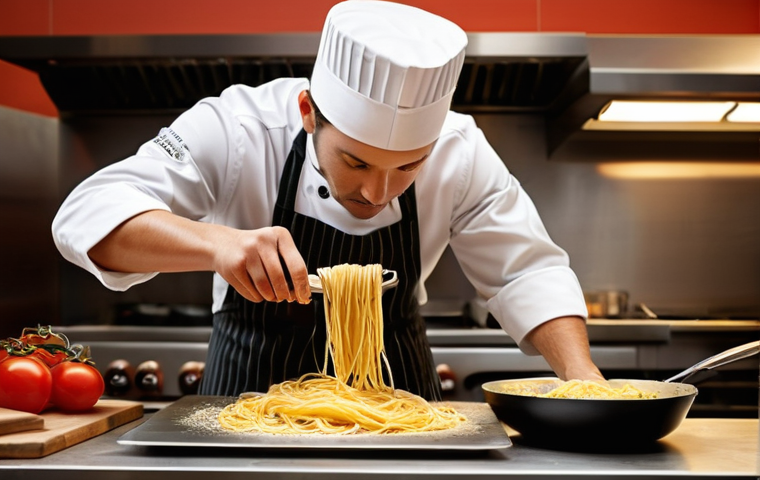 양식조리 기능사 필기 공부 시간표 - **A highly focused culinary student demonstrating impeccable knife skills for *mise en place***. The...