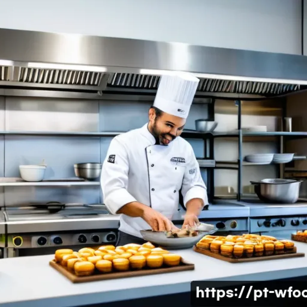 양식조리사 자격증 취득 후 실제 활용 사례 - A dynamic scene showcasing diverse culinary environments in Portugal. A professional male chef, mid-...